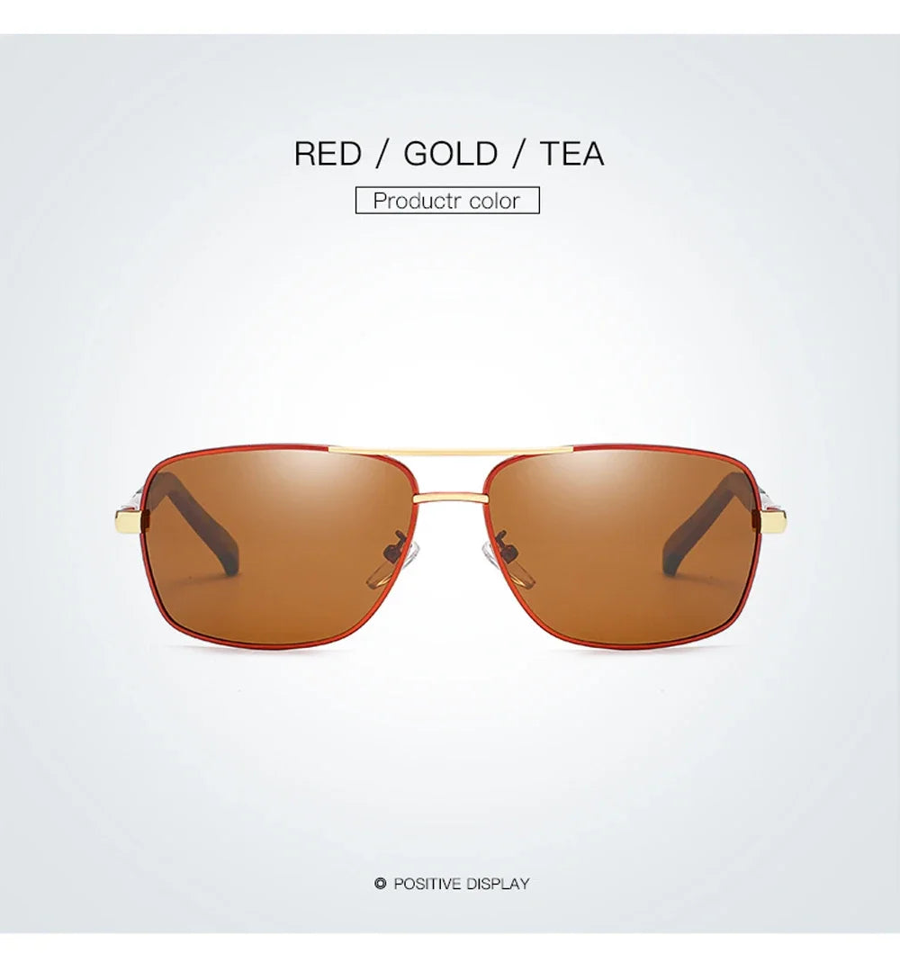 Lunettes de Soleil Femme Polarisées Dégradé — Lentille Carrée, Rétro, Conduite