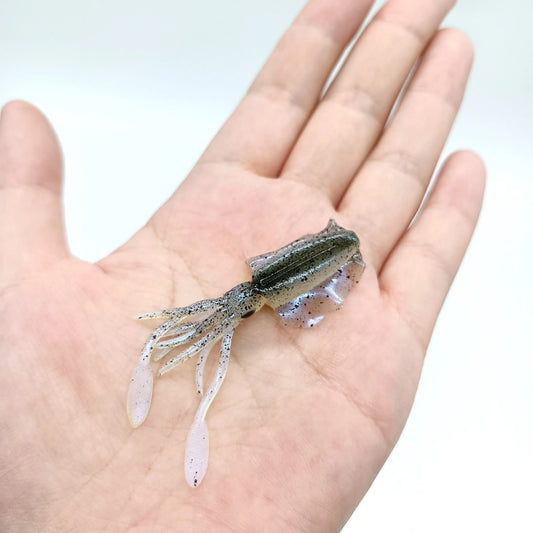 DUODUOYU 1 pièces Mini leurre de pêche au calmar souple 6 cm 2g gabarits de calmar UV lumineux pour leurre de pêche en eau douce appât Wobbler matériel de pêche