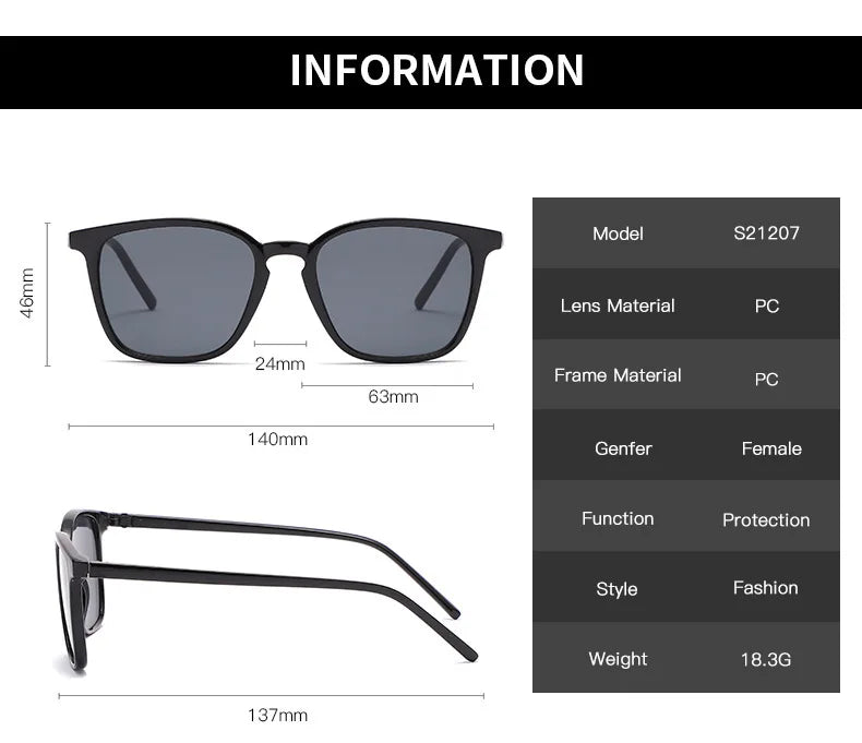 Lunettes de soleil carrées vintage tendance pour femmes — rétro