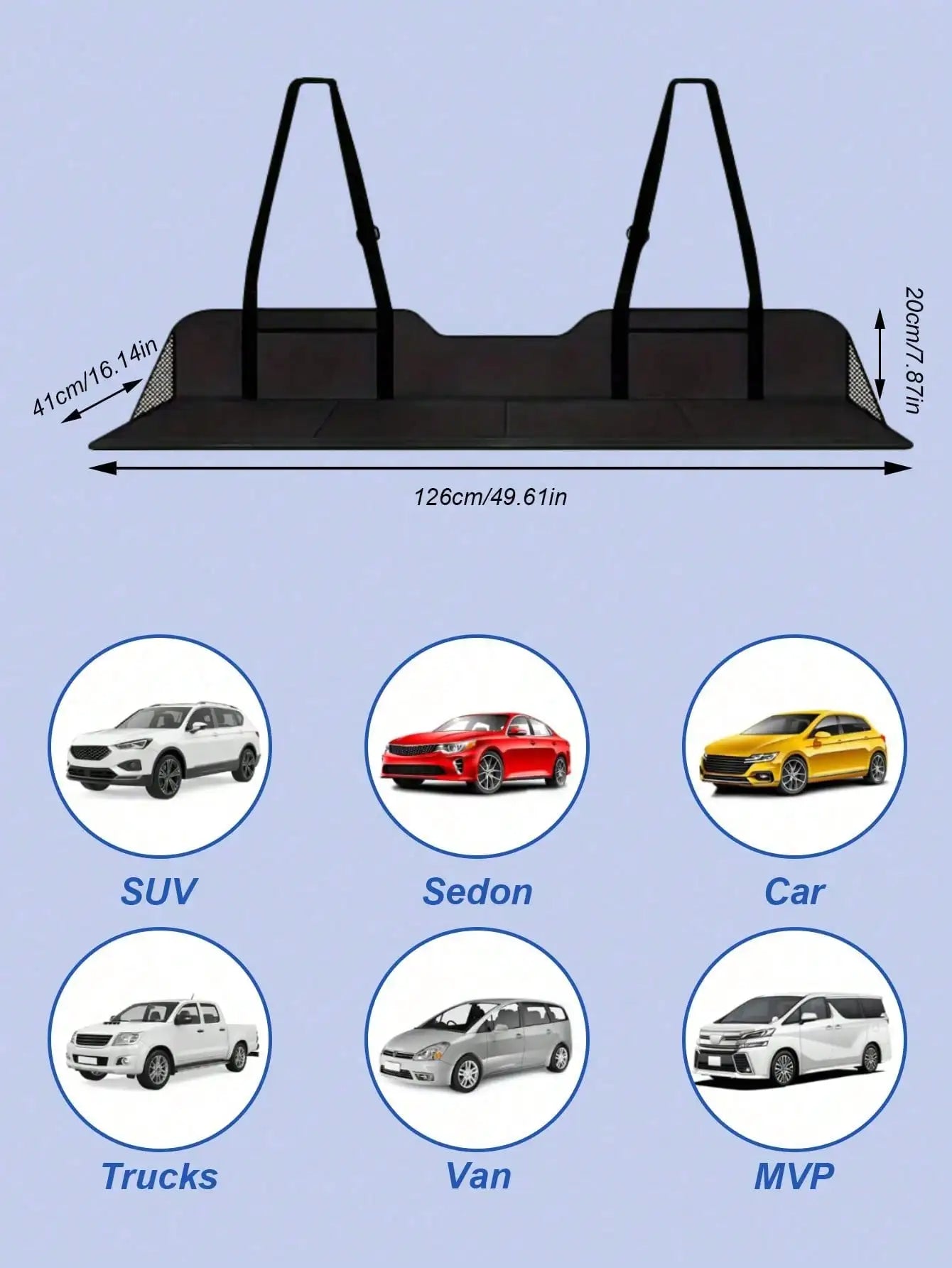 1 extension de lit de voiture – Idéal pour le camping, les voyages sur route et les voyages de nuit, matelas d'extension pliant.