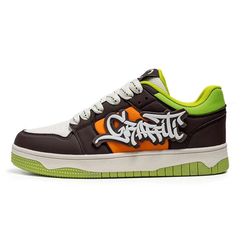 Blue Fashion Designer Skateboard Shoes Men Streetwear Hip Hop Sneakers Men Luxury Platform Skateboard Sneakers Men Basket Homme