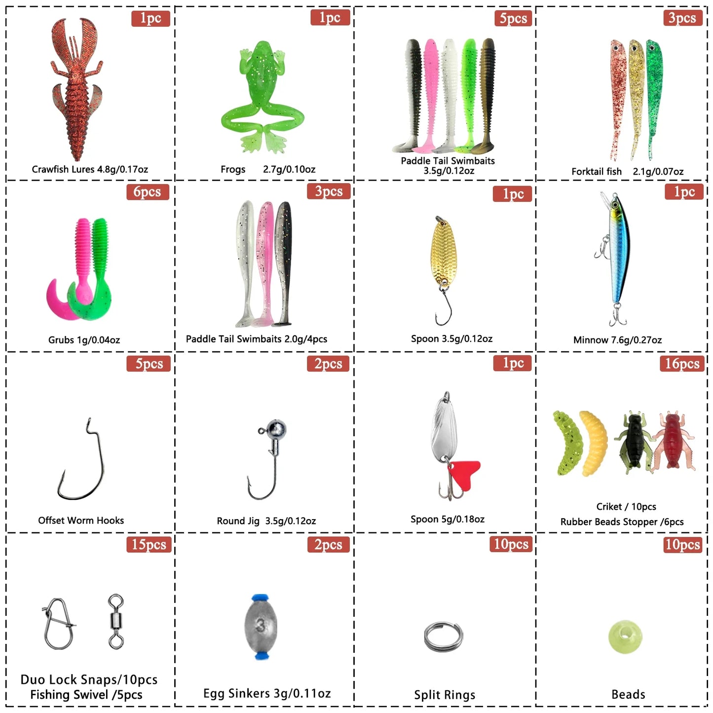 Kit de leurres de pêche pour truite, brochet, basse, multi-leurre, ensemble de matériel superposé, équipement professionnel, 83/133/193/239/409 pièces