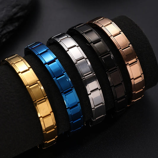 ChimSquare-Italian Stainless Steel Bracelets for Women and Men, Birthday Party Jewelry, Hiphop, Metal Skeleton, Stretch Gift