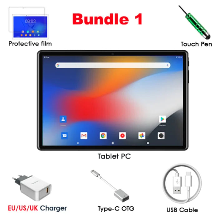 Global Pad-Perseverance 4G Tablet, Octa Core, Android 12, PC Computer, Eye Care for Tourists, Phone Call, WiFi, Bluetooth, Original, New, 2024
