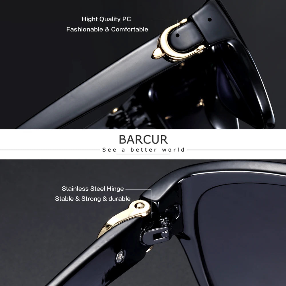 Lunettes de soleil femme TR90 — dégradé, UV400, œil de chat, polarisées