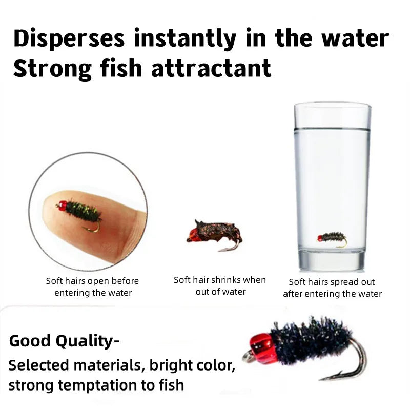 Insectes Bioniques Faux Leurres de Pêche — Lot de 5 Pièces
