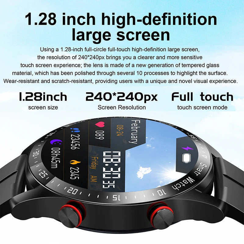 Smartwatch para hombres y mujeres, pantalla HD, Bluetooth, llamadas, GPS, monitor de ritmo cardíaco, resistente al agua IP68, nueva, 2024