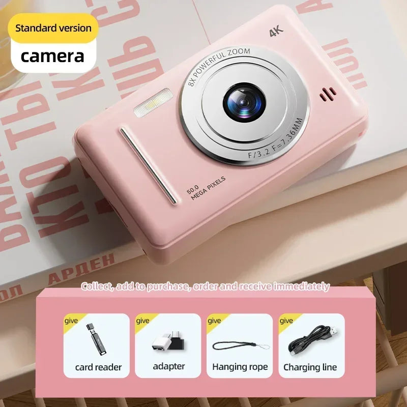 Cámara digital Xiaomi 4K Retro CCD portátil de nivel de entrada con doble cámara Flash de 50 millones de píxeles y enfoque automático