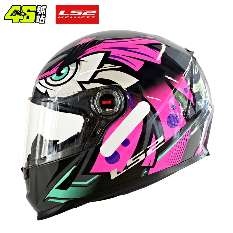LS2 Draze Full Face Helmet Male for Women LS2 FF358 Motocross Race Men Women Casco Moto Helmet Without Pump ECE Approved