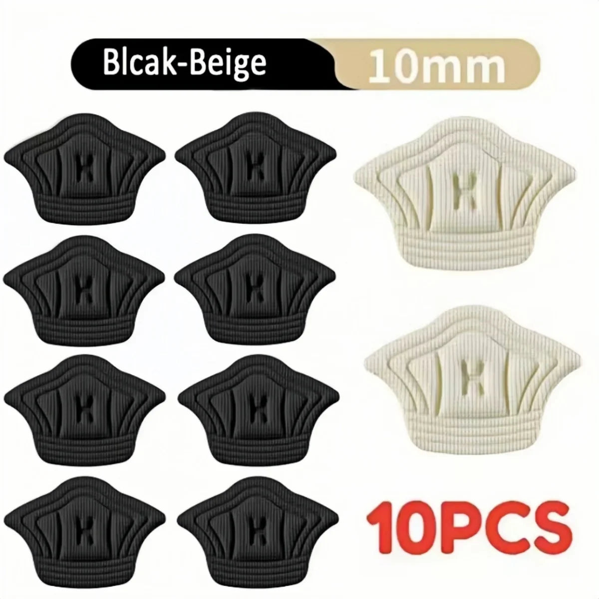 Coussinets de Talon EVA Autocollants — Protection & Ajustement Taille, Lot de 5 Paires