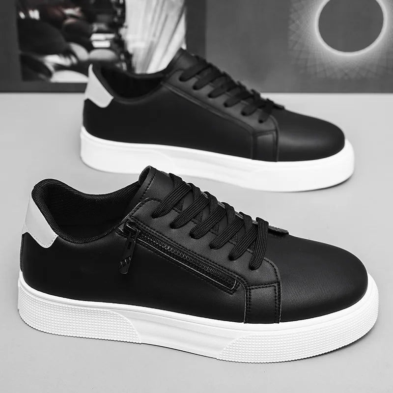 Zapatillas deportivas casual para hombre joven, estilo coreano, transpirables y versátiles, blancas, tallas grandes, nueva colección primavera-otoño 2026