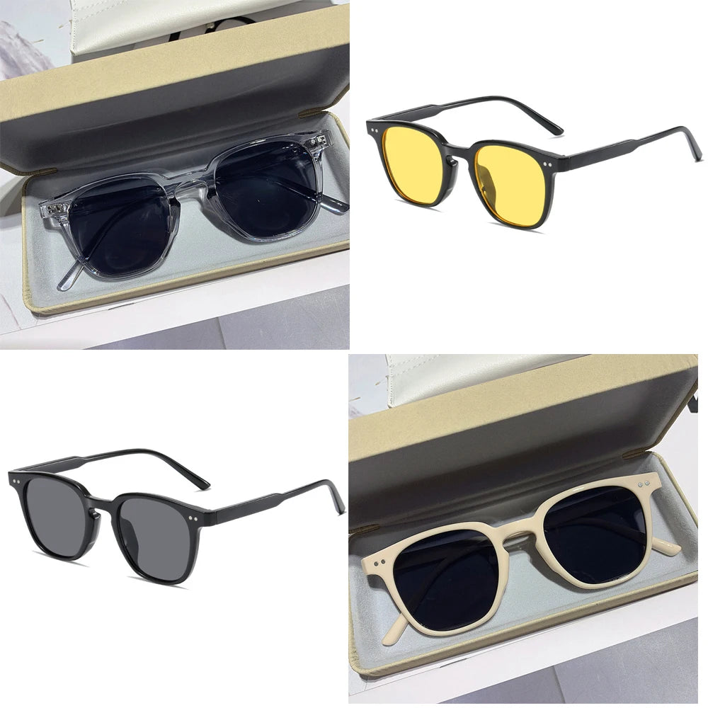 New Vintage Square Sunglasses for Women and Men, Luxury Brand, Small Round Sunglasses, Small Sunglasses for Women and Men