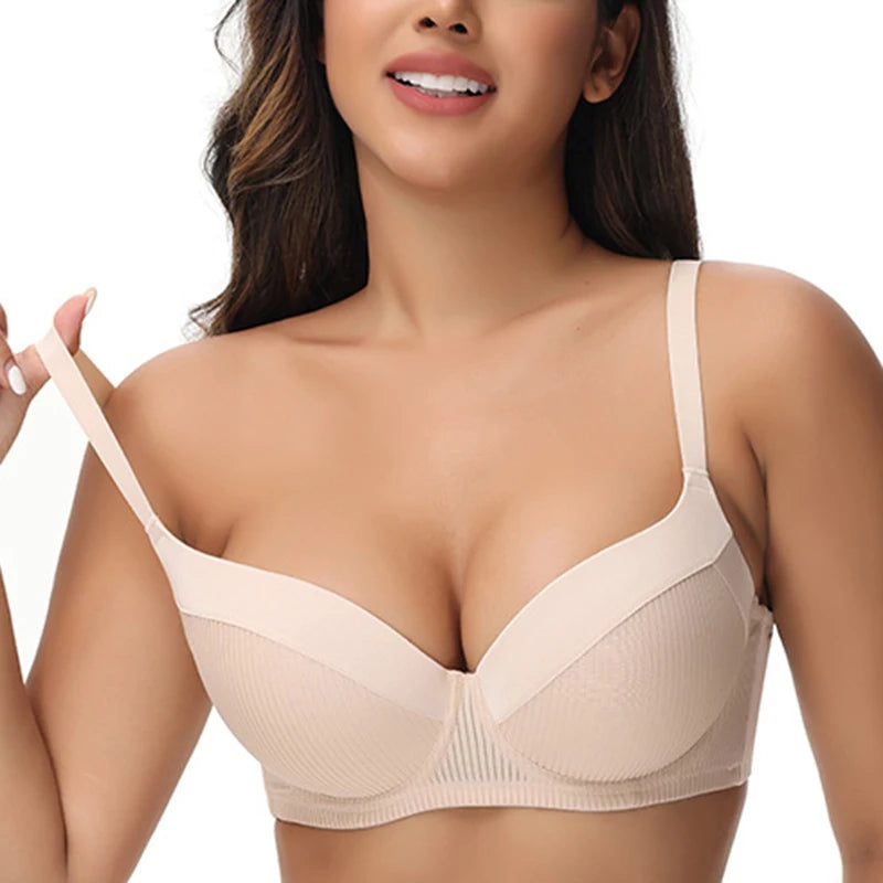 Sujetador Push Up de talla grande para mujer, con aros, lencería de soporte ligeramente acolchada, 75 80 85 90 95 B C D E F