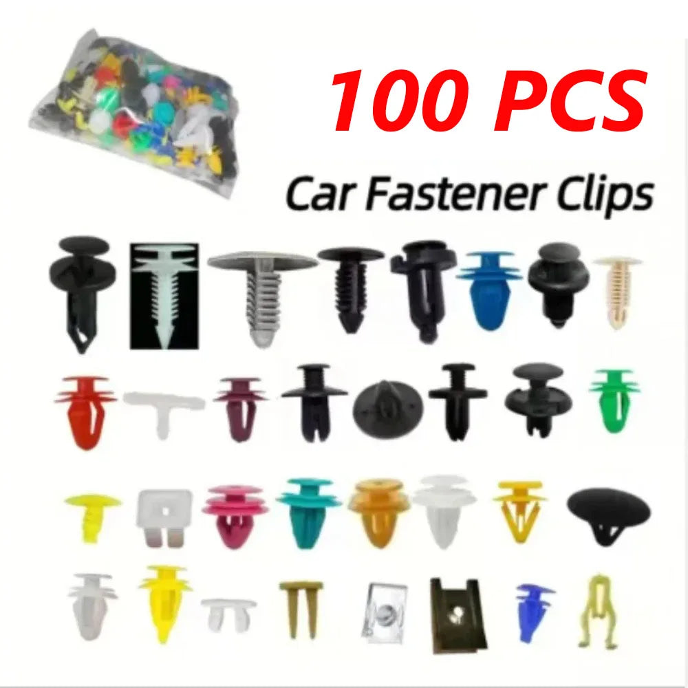 500/200/100 Pieces 30 Types Universal Mixed Auto Fastener Car Bumper Clips Retainer Car Fastener Rivet Door Panel Liner for All Cars