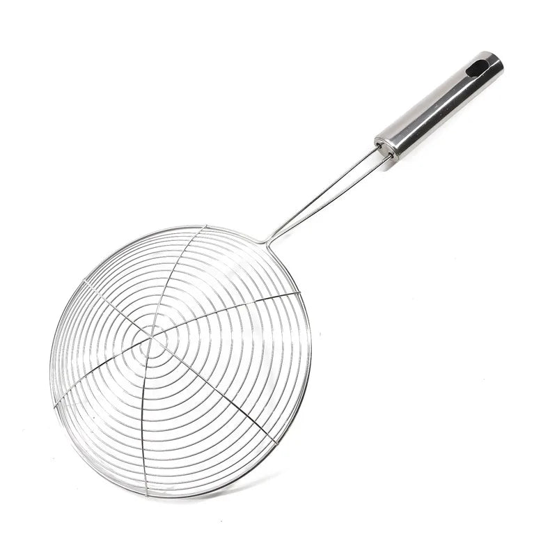 Passoire à frire en acier inoxydable, cuillère à frites, écumoire en treillis métallique, passoire, cuillère à friteuse, tamis, fournitures de cuisine, 1/3/5 pièces