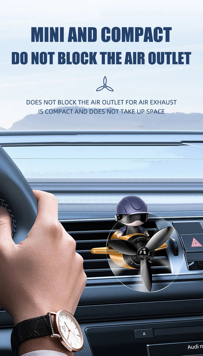 Désodorisant de voiture, aromathérapie, accessoires automobiles, diffuseur de parfum intérieur, Force aérienne créative, petit avion, Design de dessin animé
