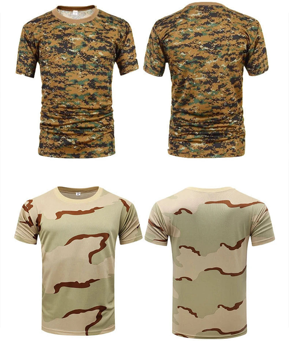 CamSolomon-T-shirt à manches courtes et col rond 3D pour hommes, vêtements de plein air, t-shirts de sport décontractés, mode de rue, été