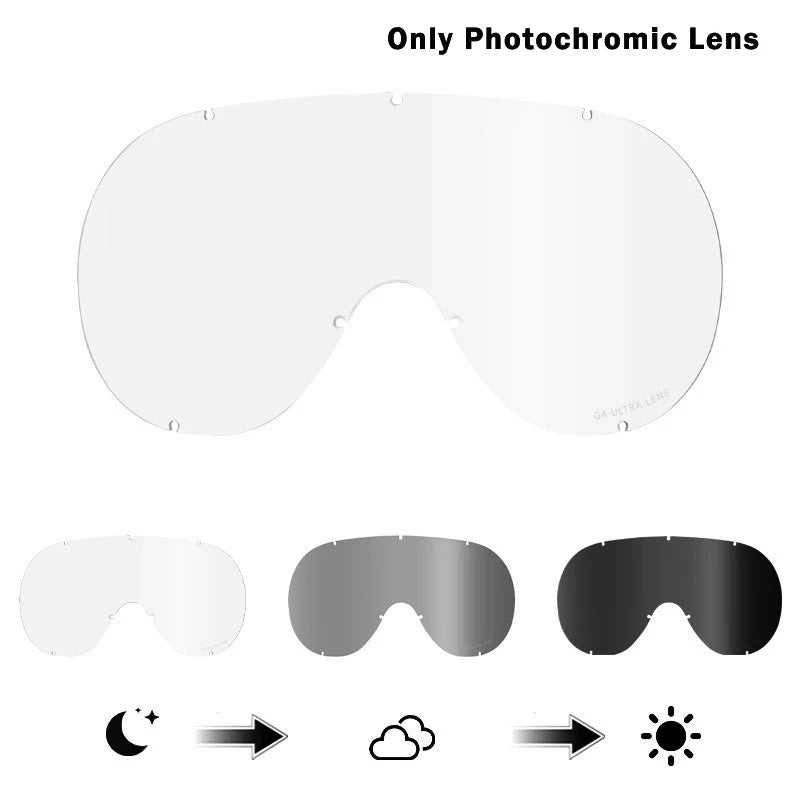 BOLLFO Vintage Photochromic Motorcycle Goggles Motocross Riding Gear UV400 Anti-Fog Ski Snowmobile Snowboard Goggles