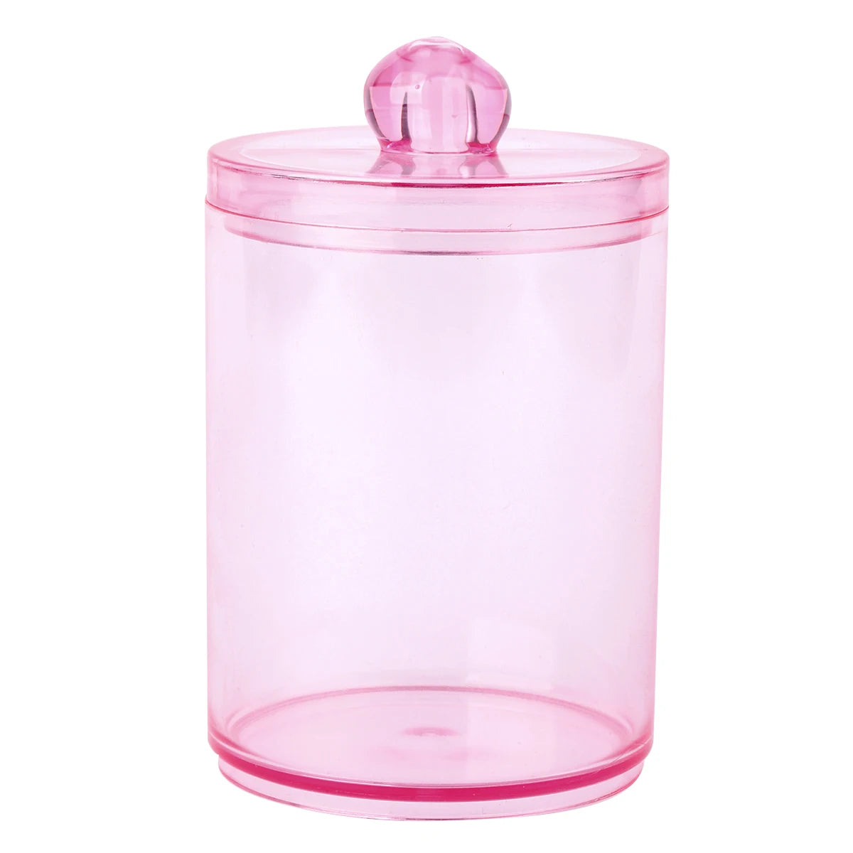Qtip Holder Dispenser with Lid, 10 Oz Bathroom Storage Organizer Jar for Cotton Balls, Cotton Swabs, Bath Salts, Vanity Canisters