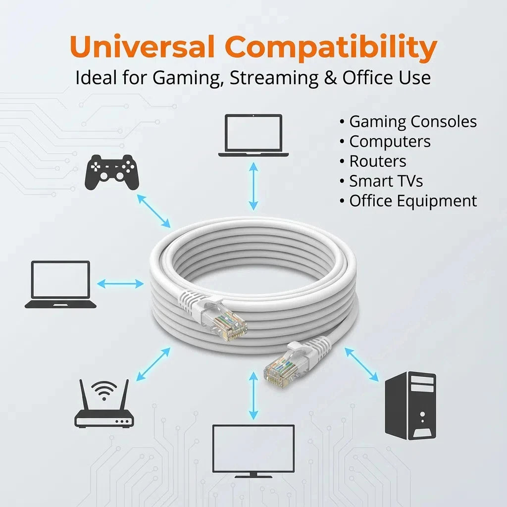 Cable Ethernet Cat6 RJ45 UTP 1000Mbps, 0.5/1/2/3/5/10/15/20/30/50M, cable de red LAN, cable de Internet, router, cable de ordenador