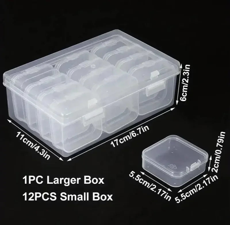 Boite en Plastique Transparente — Organisateur Rangement Multifonction