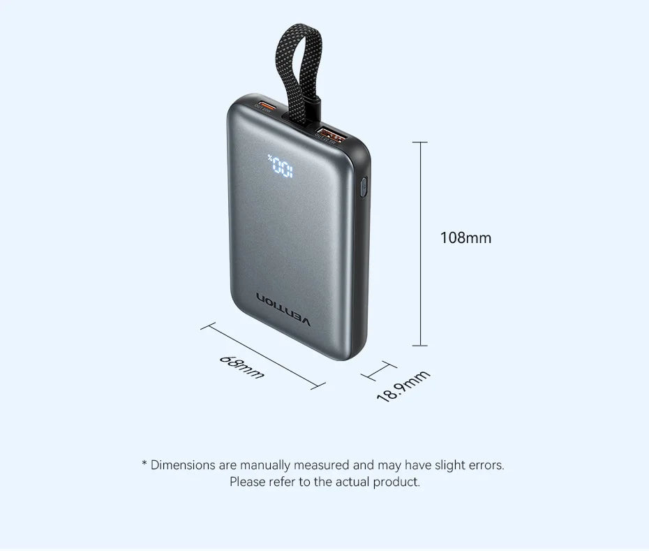 [Certification CCC] Batterie externe magnétique Vention 22,5W 10000mAh Portable 3C Powerbank Chargeur rapide sans fil 15W pour iPhone 17 16