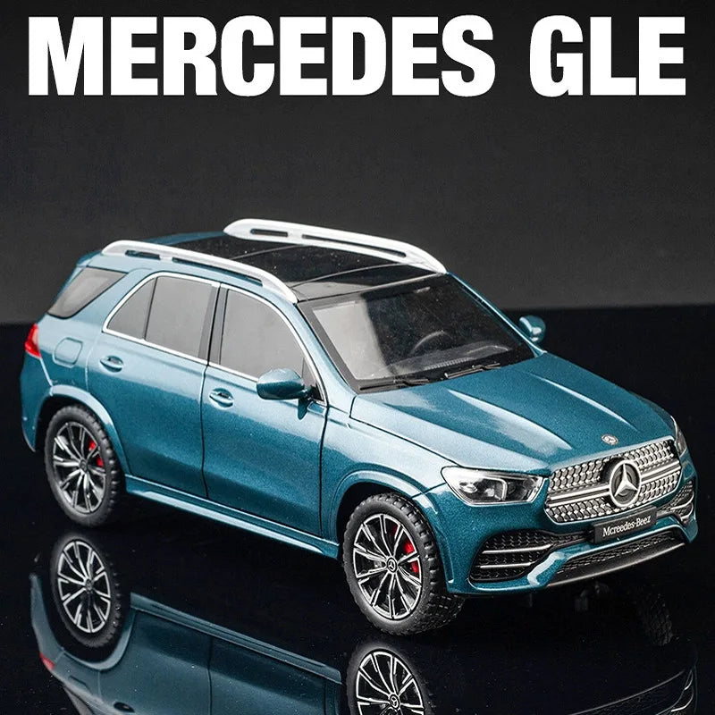 Benz GLE350 Diecast Metal SUV Model for Boys, Simulation Car Toys, Collective, 1:24, Inventory, Sound and Light, Gift