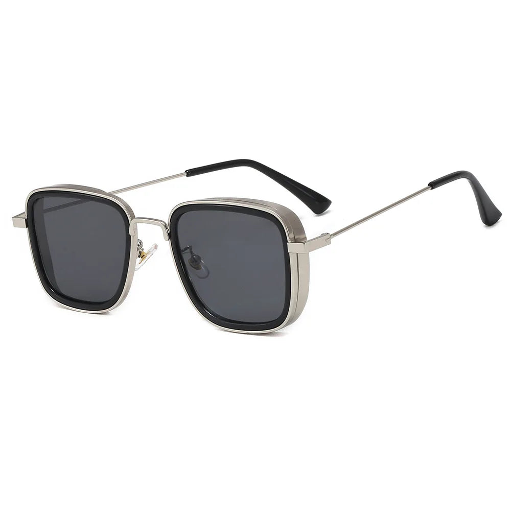 Vintage Steampunk Sunglasses Men 2025 Retro Metal Square Trendy Eyewear Brand Sunglasses Shades for Women Sun Glasses