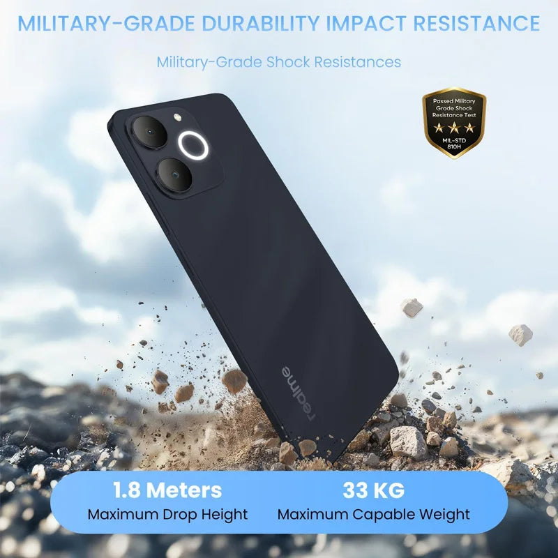 Realme Note 70T AI Smartphone Version mondiale 6.75 pouces 90Hz écran 6000mAh batterie 13MP Al caméra octa-core Chipset IP54