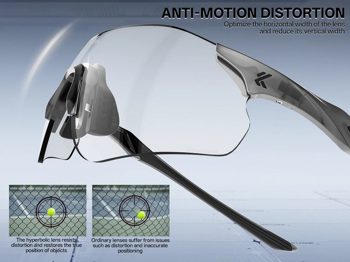 Lunettes de cyclisme et de course photochromiques Kapvoe, pour hommes et femmes, lunettes de soleil pour vélo de route, protection UV400, lunettes de sport pour la conduite