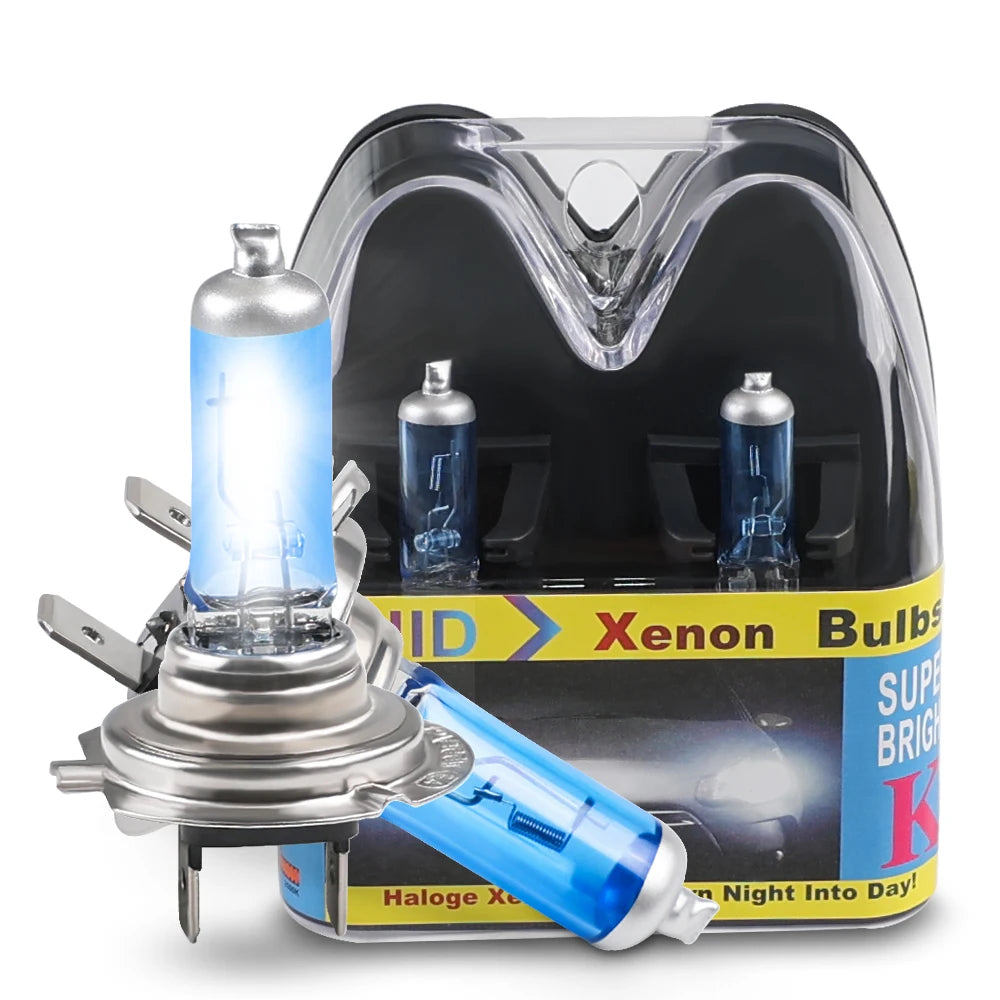 Phare Halogène H7 55W/100W 5000K 12V — Antibrouillard Blanc Voiture 2 Pièces