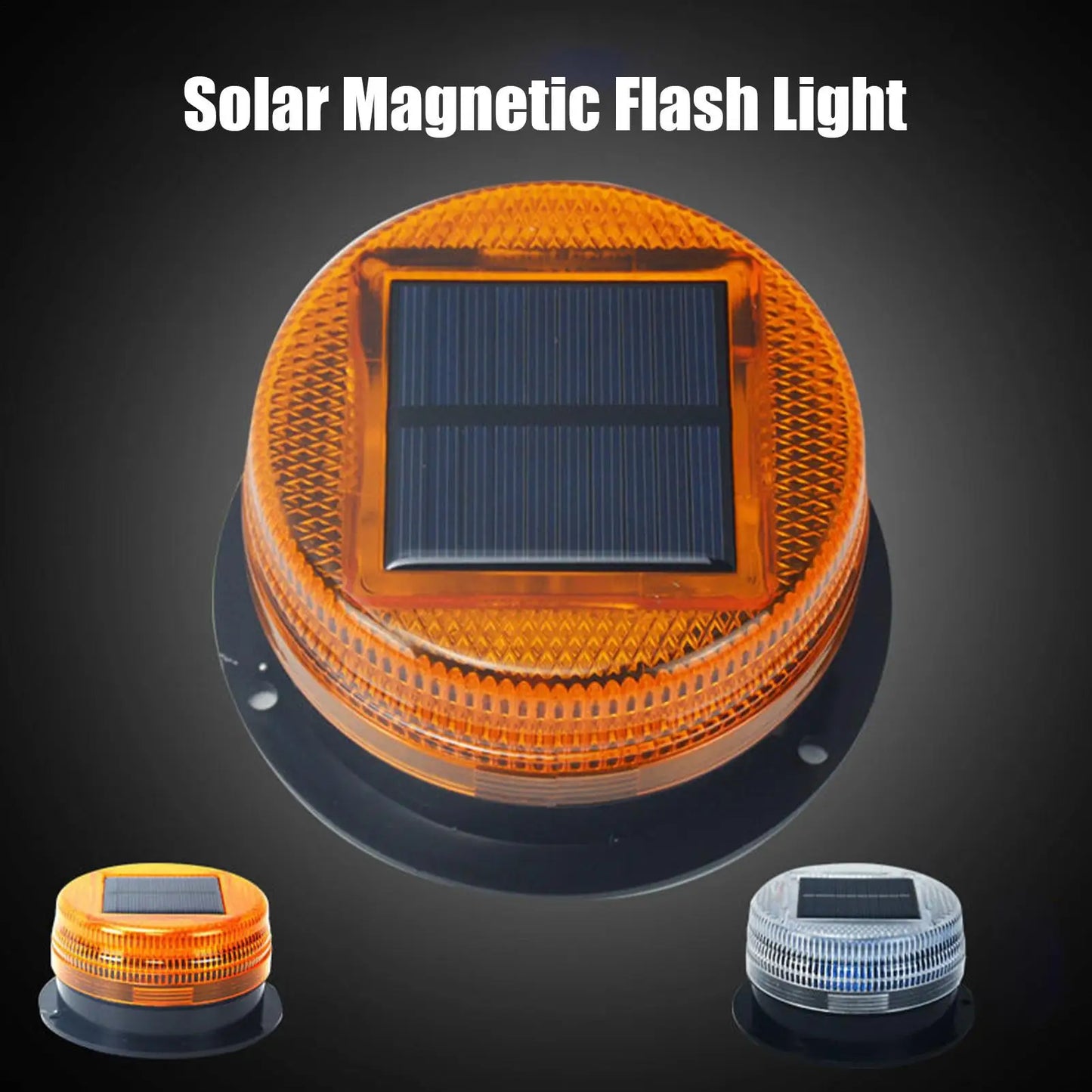 Lampe de poche d'avertissement de nuit LED solaire étanche Flash plafond lumière stroboscopique trafic route balise toit de voiture clignotant lumière de secours