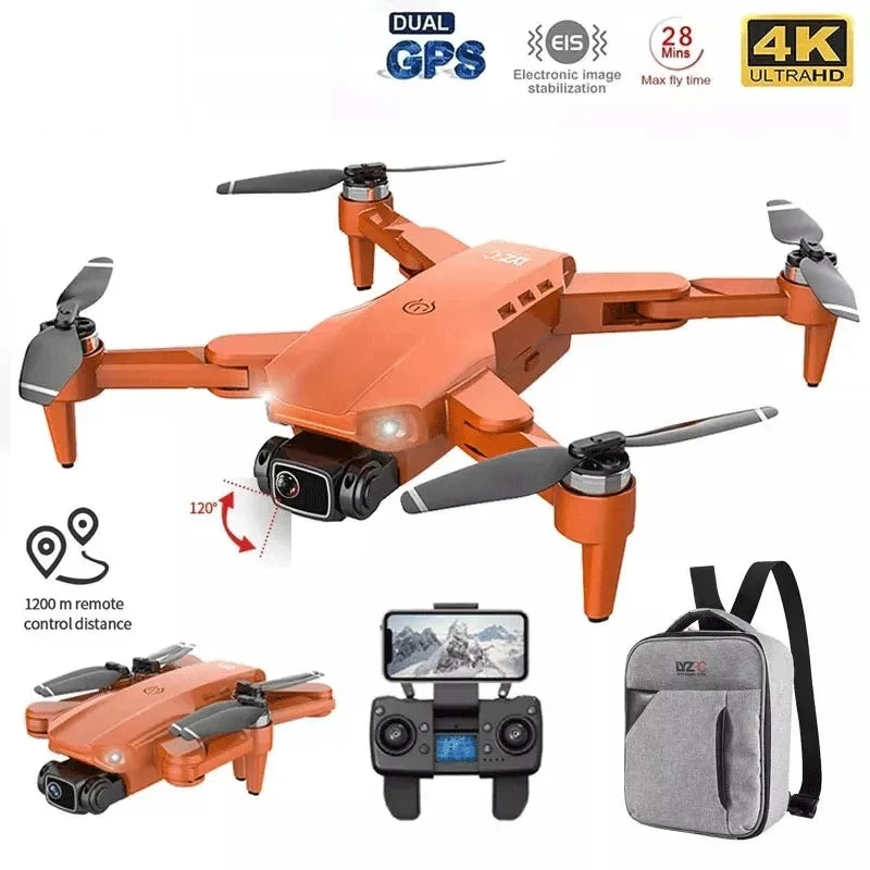 Drone L900 Pro 4K Professional 5G GPS HD Dual Camera Brushless Photography Foldable Quadcopter RC Distance 1.2KM Toy Drones