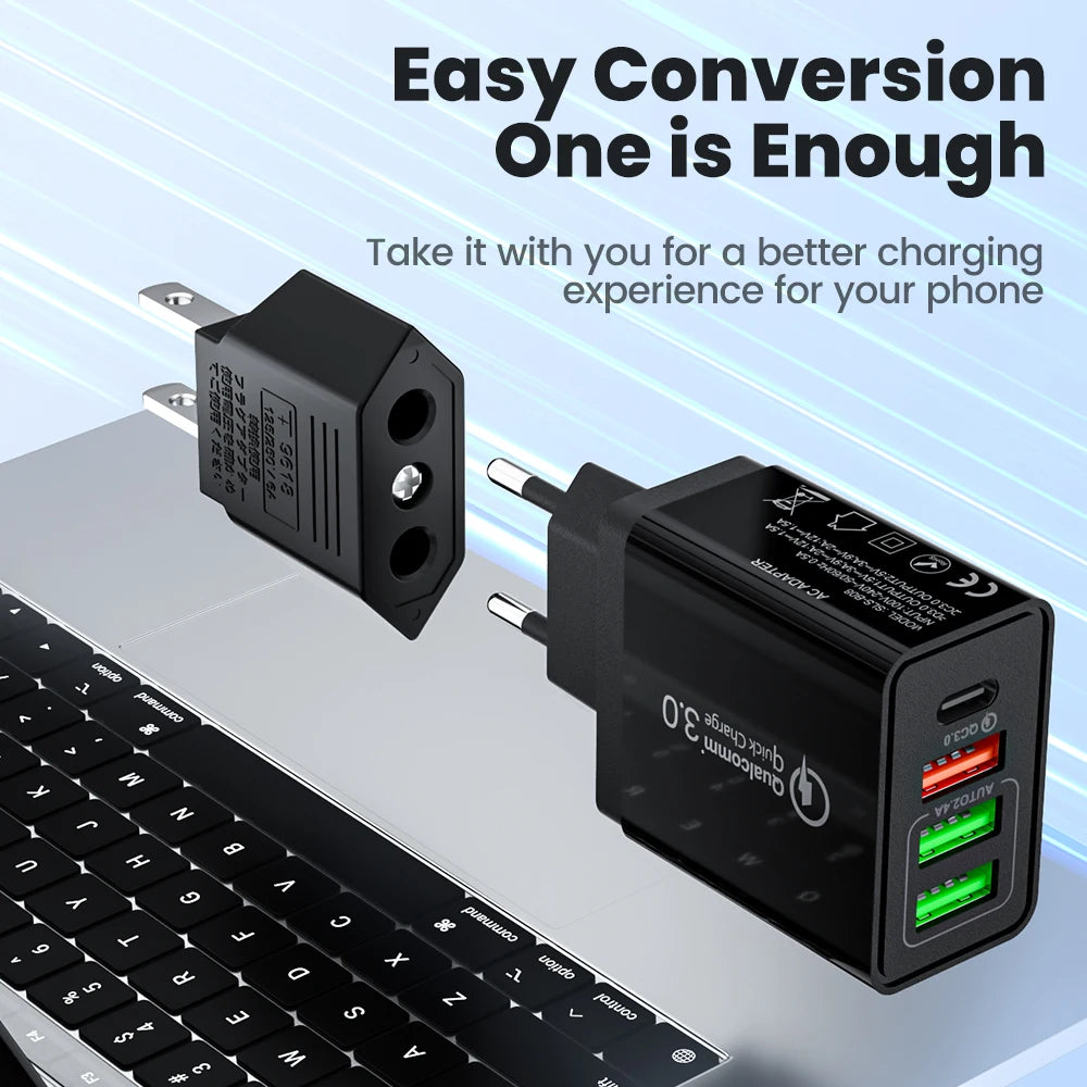 US Plug Adapter, Travel Converter, Sockets, AC Power Outlet, USA, America to EU, Europe, China, CN, Canada, CA, 1-10 pcs