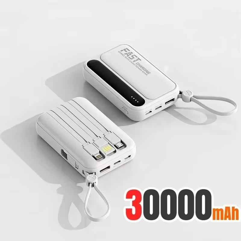500000mAh 120W batterie externe grande capacité 4 in1 câbles Intelligent affichage numérique lumière Portable Powerbank pour iPhone Huawei nouveau