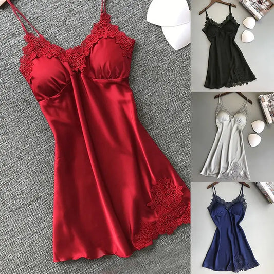 Women's Sexy Silk Pajamas, Strap Nightgown, Ice Silk, Thin Halter Neck, Homewear, Satin Night Robes, Spring and Summer