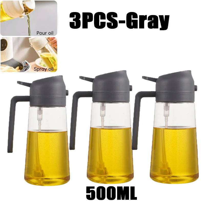 Bouteille de pulvérisation d'huile d'olive pour barbecue, pulvérisateur d'huile d'olive en plastique, bouteille vide, bouteille de vinaigre ou brosse à huile, 200/300/500ml