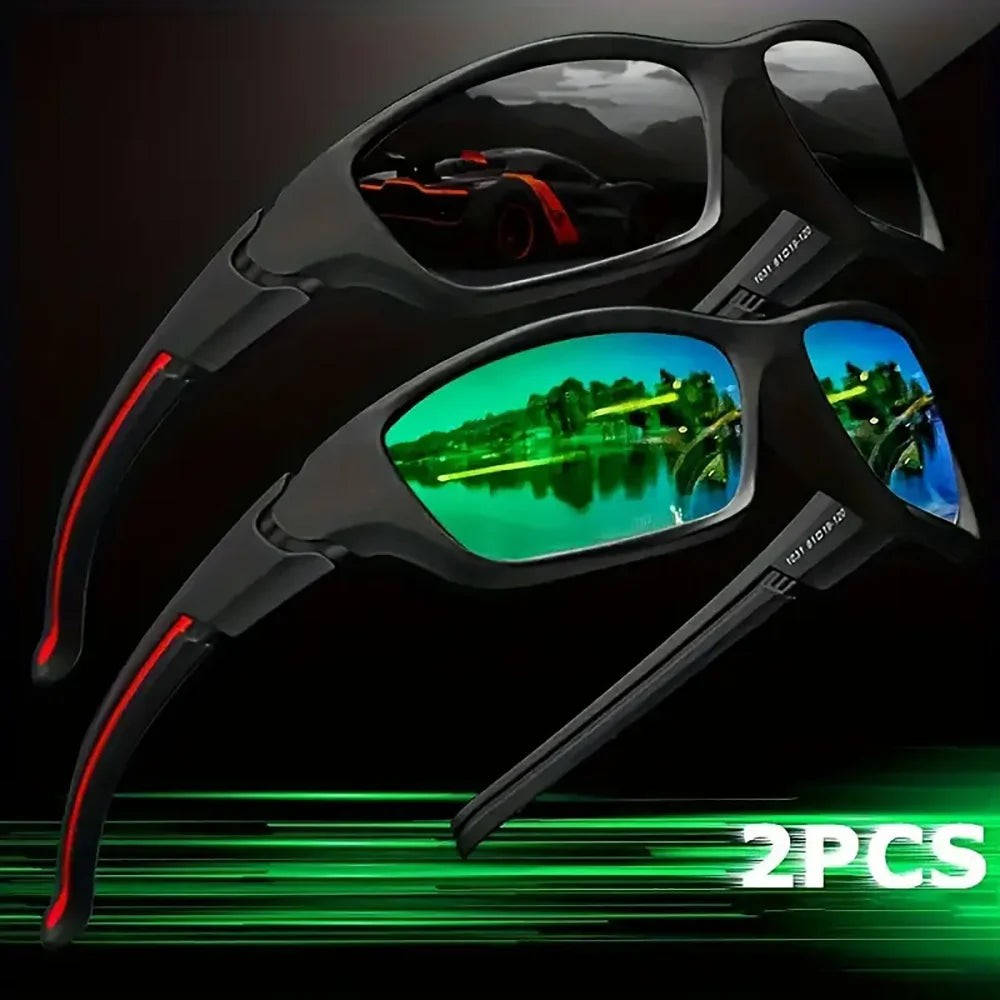 Lunettes polarisées à la mode, 2 pièces, Cool Fantasy avancé, Sports de plein air pour hommes et femmes, cyclisme, pêche, randonnée, Golf
