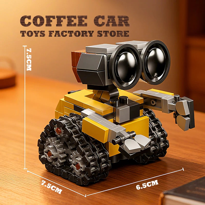 Mini robot espacial MOC, bloques de construcción, juguetes, modelo de Bot sobre orugas, película clásica, bloques de ciencia ficción, muñecos para niños y adultos, regalos de Navidad, 217 piezas
