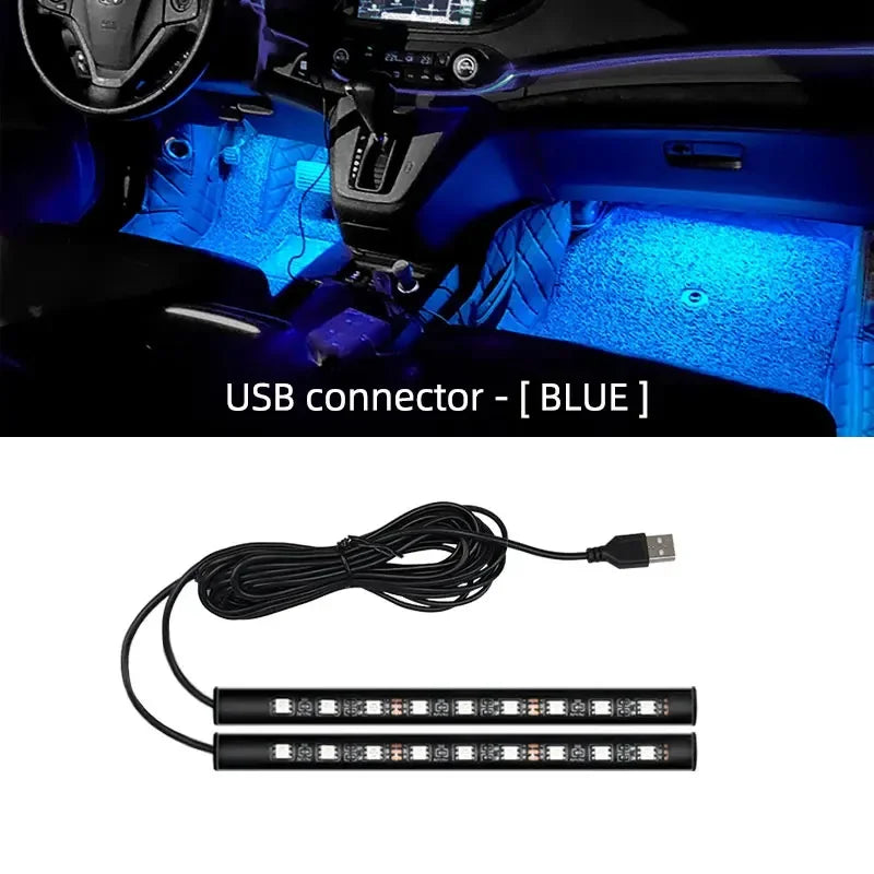 Bande lumineuse LED pour intérieur de voiture, Kit de rétro-éclairage 5V USB, lampe néon d'ambiance décorative pour voiture, accessoires de véhicule, nouveau