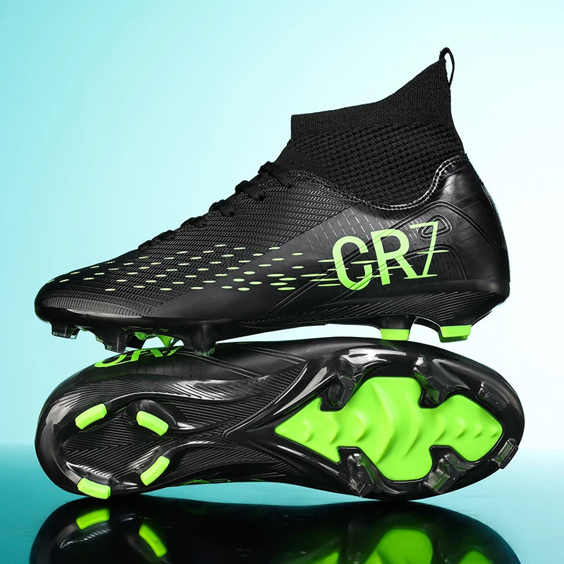 Chaussures de Football FG Unisexe Viscose Montantes — Crampons Longs Antidérapants, Professionnel EU 31–49