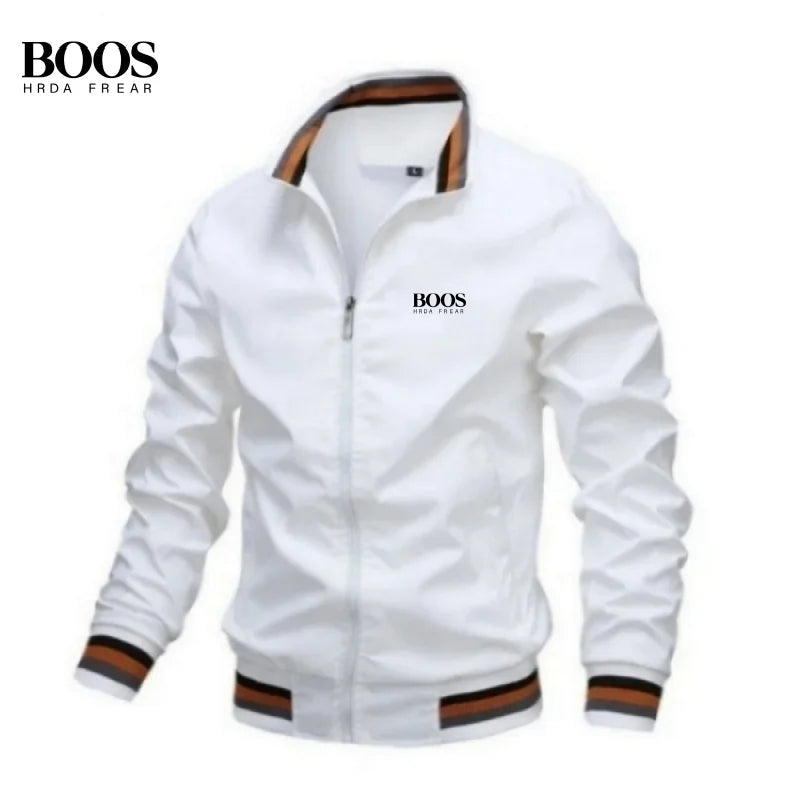 Men's high-end embroidered zipped jacket, luxurious and fashionable baseball top, casual outdoor sports, high quality, autumn