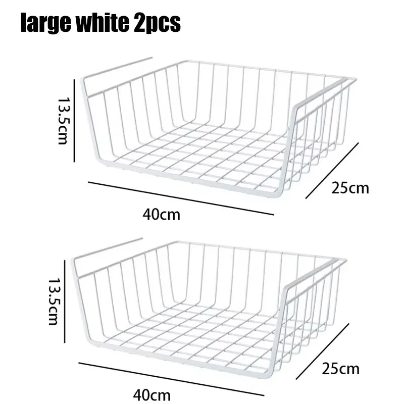 Cesto organizador multiusos con fondo de hierro, cesto de almacenamiento para cocina y baño, estante de almacenamiento