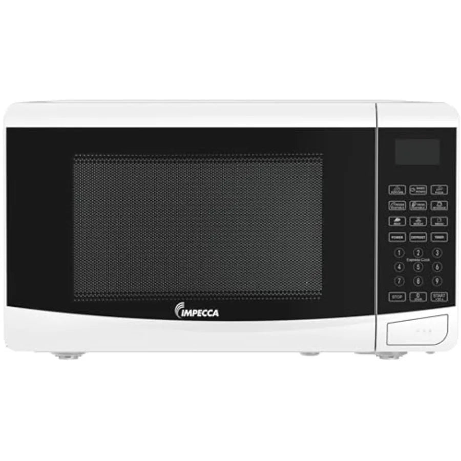 Four à micro-ondes de comptoir 10 Menus automatique Minuterie de dégivrage LED 0,7 Cu. Presse de verrouillage pour enfant, plateau tournant 700W 9,65 pour ouvrir