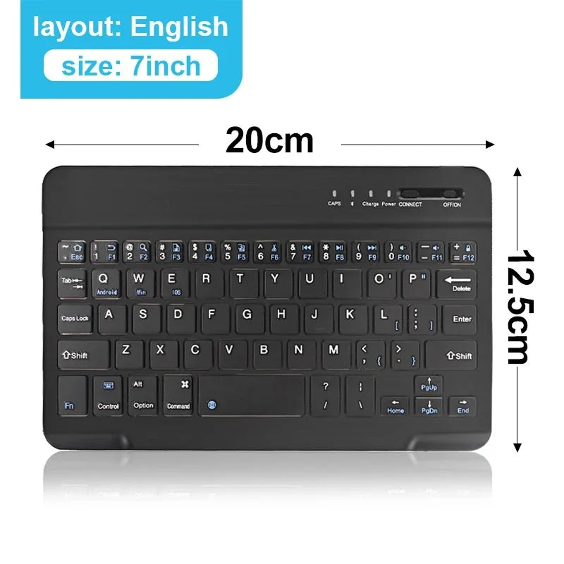 Teclado inalámbrico Bluetooth 5.1 Mini teclado de 200mAh teclado recargable teclado de juegos para portátil tableta Android iOS Windows
