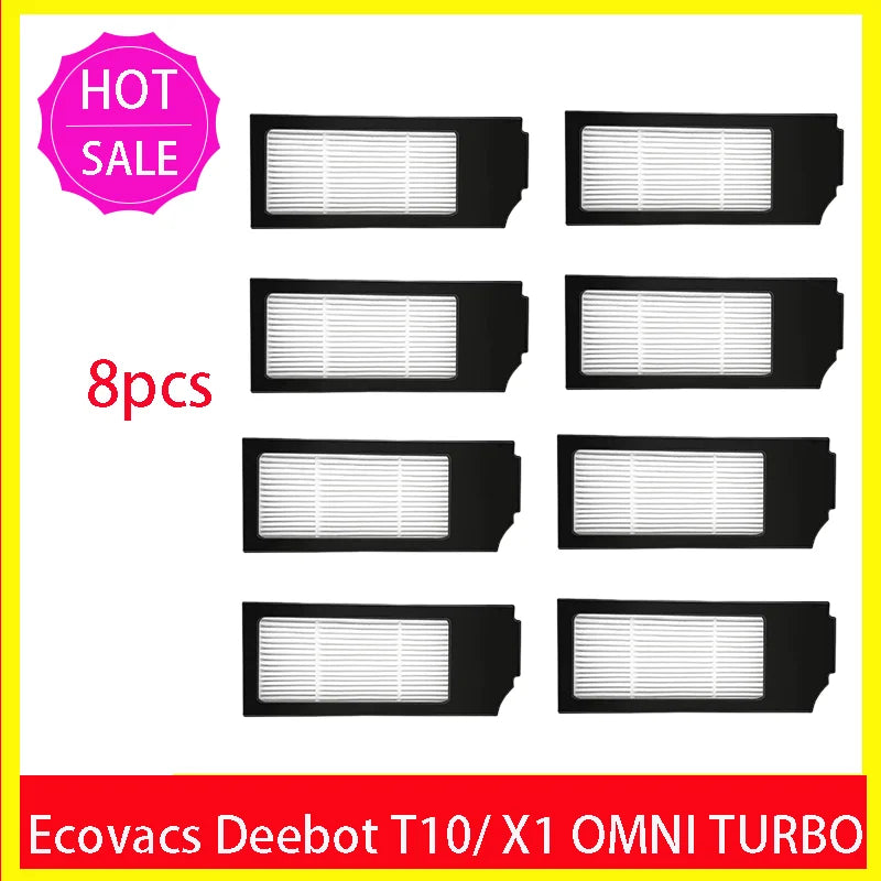 Ecovacs Deebot X1 OMNI / T10 OMNI Robot Vacuum Cleaner Spare Parts, Rubber/Side Brush, Cover, Hepa Filter, Mop Cloth, Dust Bag