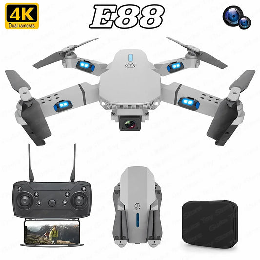 Drone WiFi FPV grand angle HD 4K/1080P — caméra, maintien hauteur, pliable, quadrirotor, jouet, cadeau noël garçon
