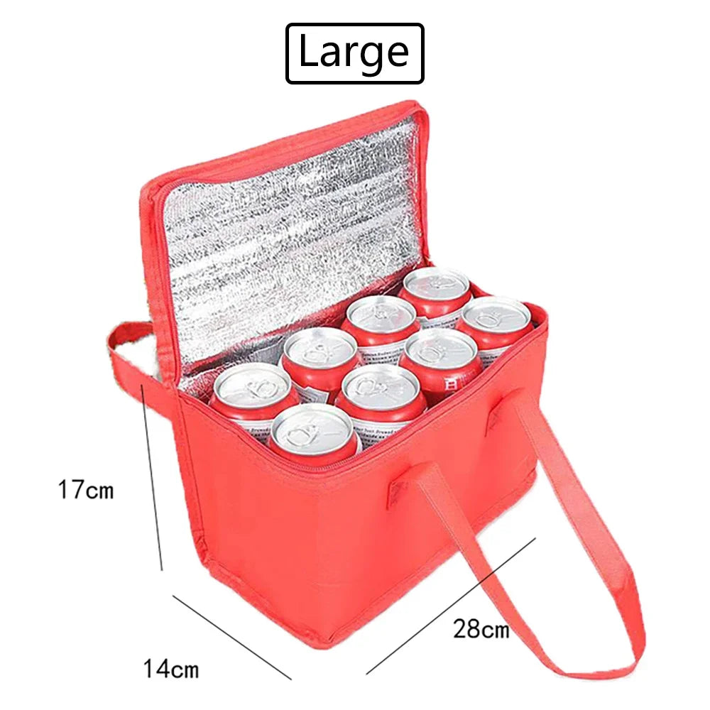 Sac isotherme Portable pour déjeuner, isolation pliante, sac de glace pour pique-nique, sac thermique pour aliments, porte-boissons, sacs isolés, sac de livraison de bière