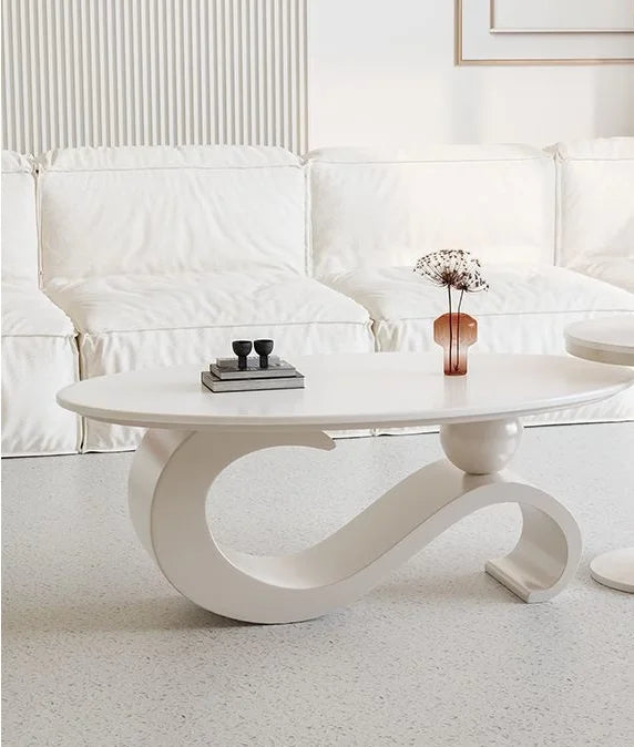 Table basse rétro milieu du siècle ovale — nordique, esthétique, classique, salon, meubles maison
