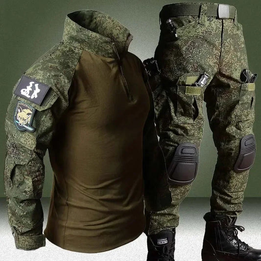 Tenues de sport tactiques d'extérieur, uniformes d'entraînement, ensembles de chasse camouflage, chemises et pantalons de randonnée pour hommes